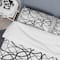 Designart 'Monochrome Geometric Pattern' Mid-Century Duvet Cover Set